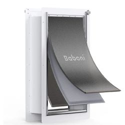 NEW Extra Extra Large 3-Flap Pet Dog Door for Wall, Steel Frame for Pets up to 220 Pounds Extra Large New, Open Box Frame is 17 11/16" W x 28 13/32" H
