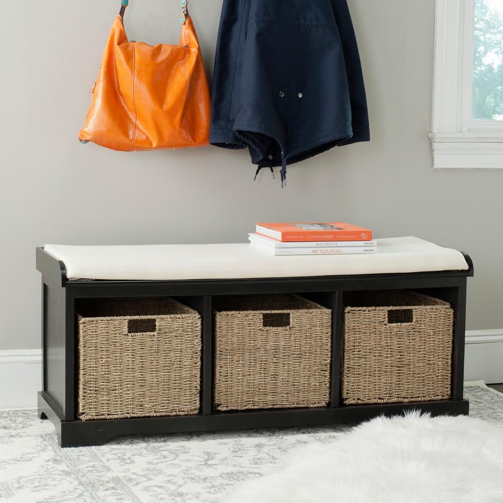 Lonan Black Storage Bench