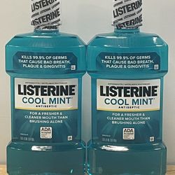 Listerine Cool Mint Mouthwash 1L (Pack of 2)