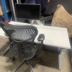 Standing Desk! 60x30 Electric Height Adjustable Table! We Also Have Ergonomic Chairs And Monitor Arms!