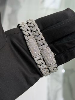 Custom Mini 11mm Lab Diamond Pavé Cuban Bracelets
