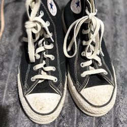 black chunky converse 