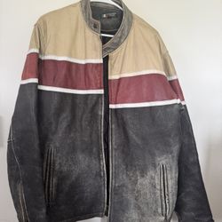 Vintage Italian leather jacket size large 