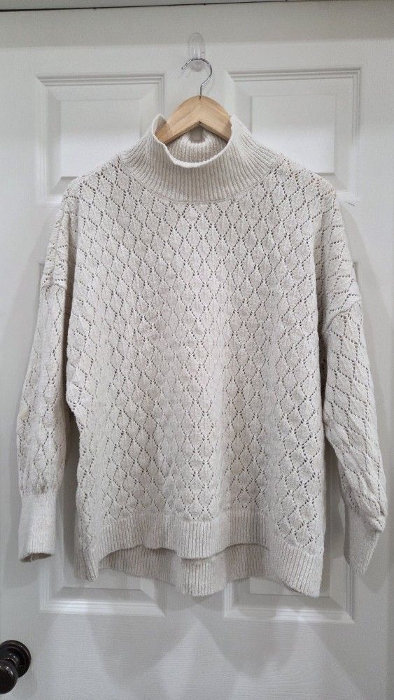 Oversized Cream Color Ladies Sweater