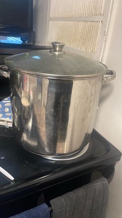 Large Stainless Steel Stock Pot with Lid