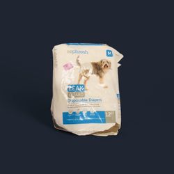 NEW Phresh Leak Guard Disposable Dog Diapers, size Medium (12 count).