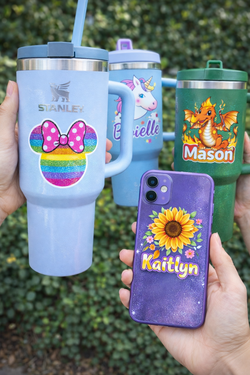 Custom UV DTF Stickers – Waterproof Permanent Decals for Cups, Tumblers, Phones, Cars & More