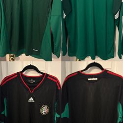 2 Authentic Men’s Mexico Adidas Soccer Jerseys