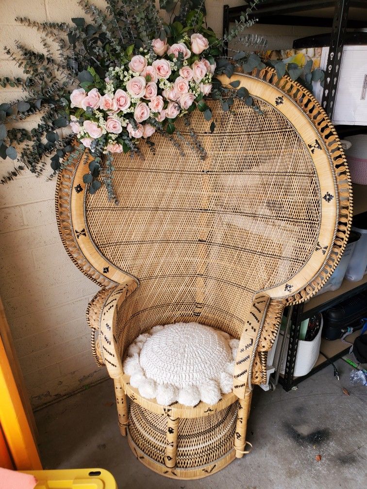 For Sale- Peacock Chair Elegant And Vintage