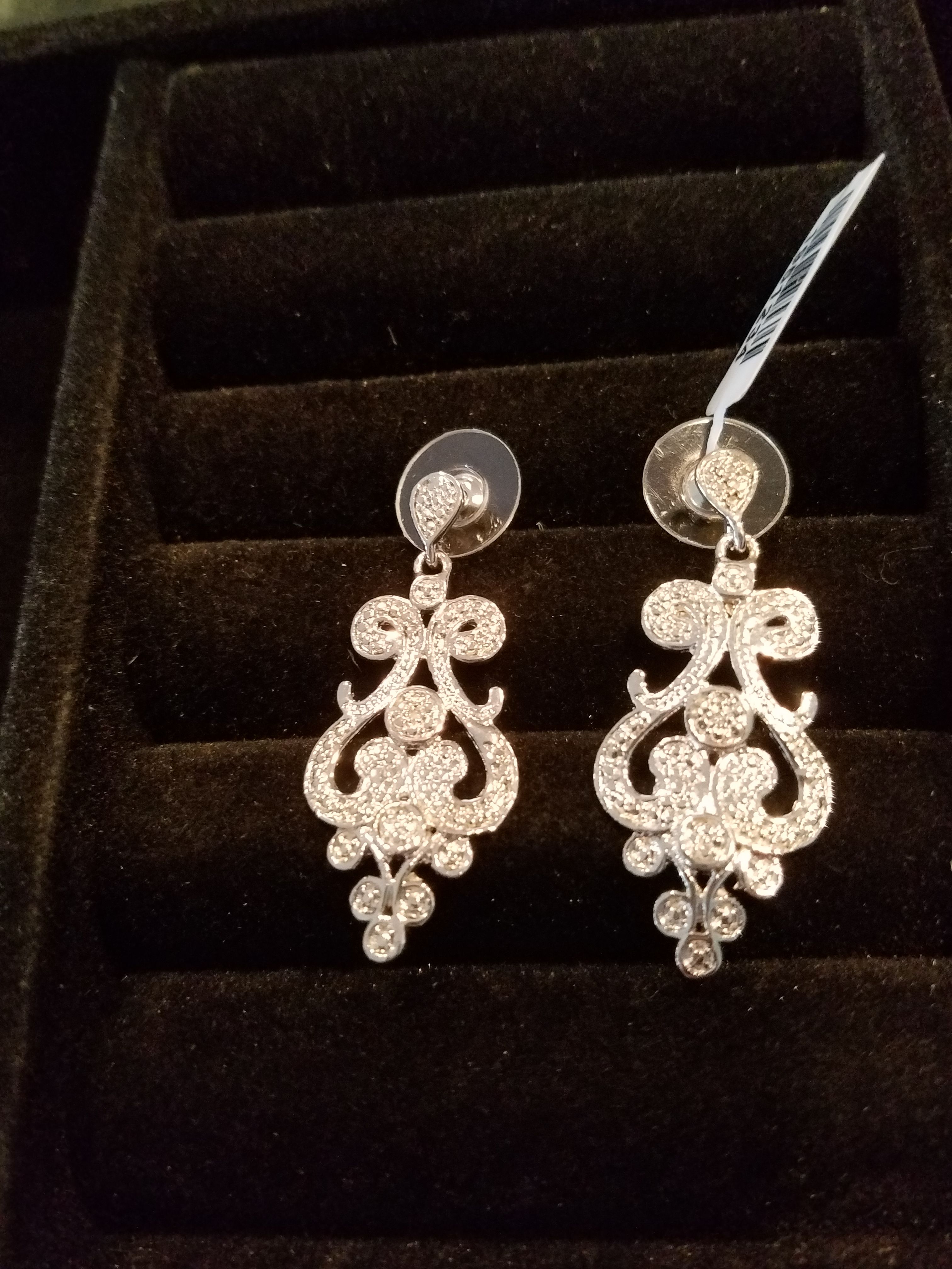 Sterling silver with Diamond accents earrings