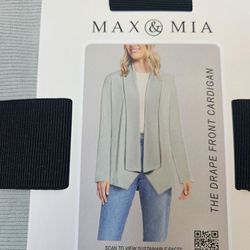 Max & Mia Drape Front Cardigan