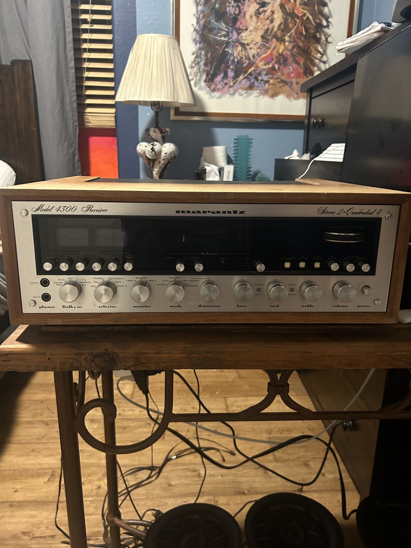 Vintage Wooden Marantz 4300 Stereo 2 And + I 4 Receiver. It’s Loud Will Pop Your Speakers If You Don’t Know What Your Doing