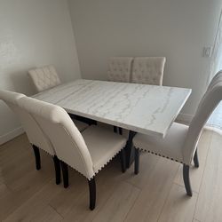 Marble Top Dining Table set– Coaster