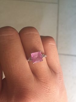 Pink sapphire ring