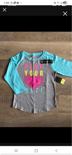 NEW Kids Children Girl Sports Bright Color Heart Long Sleeves Shirt Clothes Size 10-12