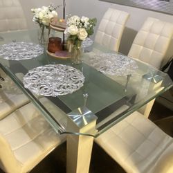 Glass Dining Table 