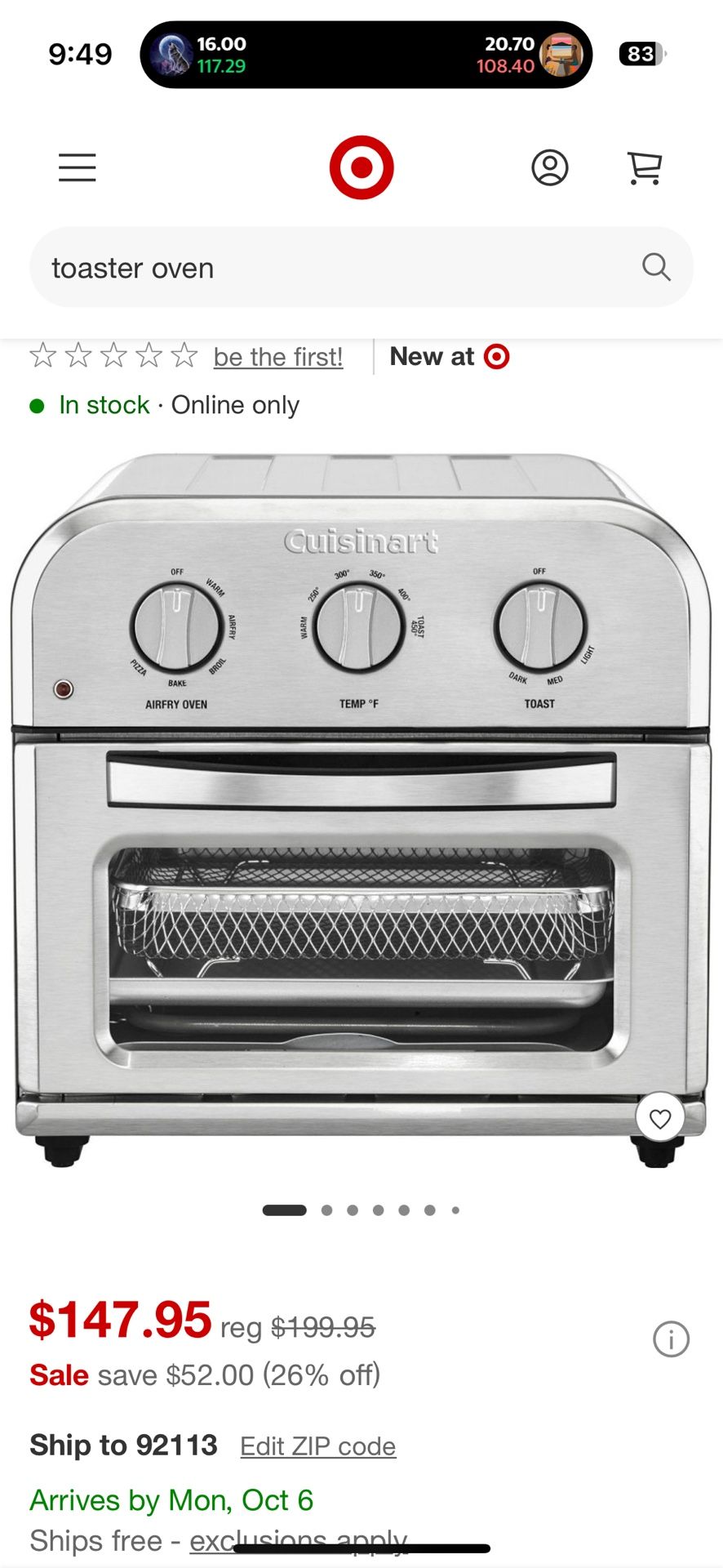 Toaster Oven And Air-Fryer