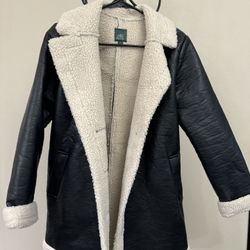 Wild Fable Leather Coat Size Small 