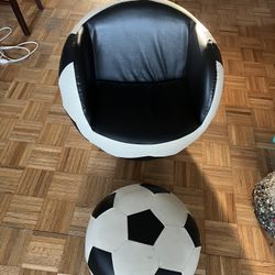 Soccer All Star 2pc  Chair & Ottoman 