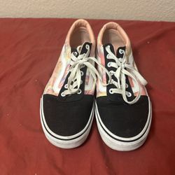 Vans Shoes Womens Sz 11 Ward Tie Dye Salmon Multicolor Canvas Skate Low