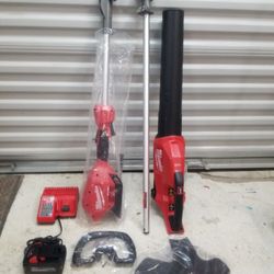 Milwaukee M18 Trimmer And Blower Kit WITH 8.0 Battery And Charger 