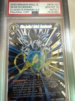 Dragon ball S- Sean schemm auto 7 PSA 10