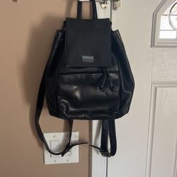 Women’s Leather Black Backpack , Perlina Brand, $27