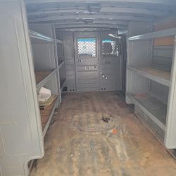 Cargo van shelving and partition  (used on Nissan NV)