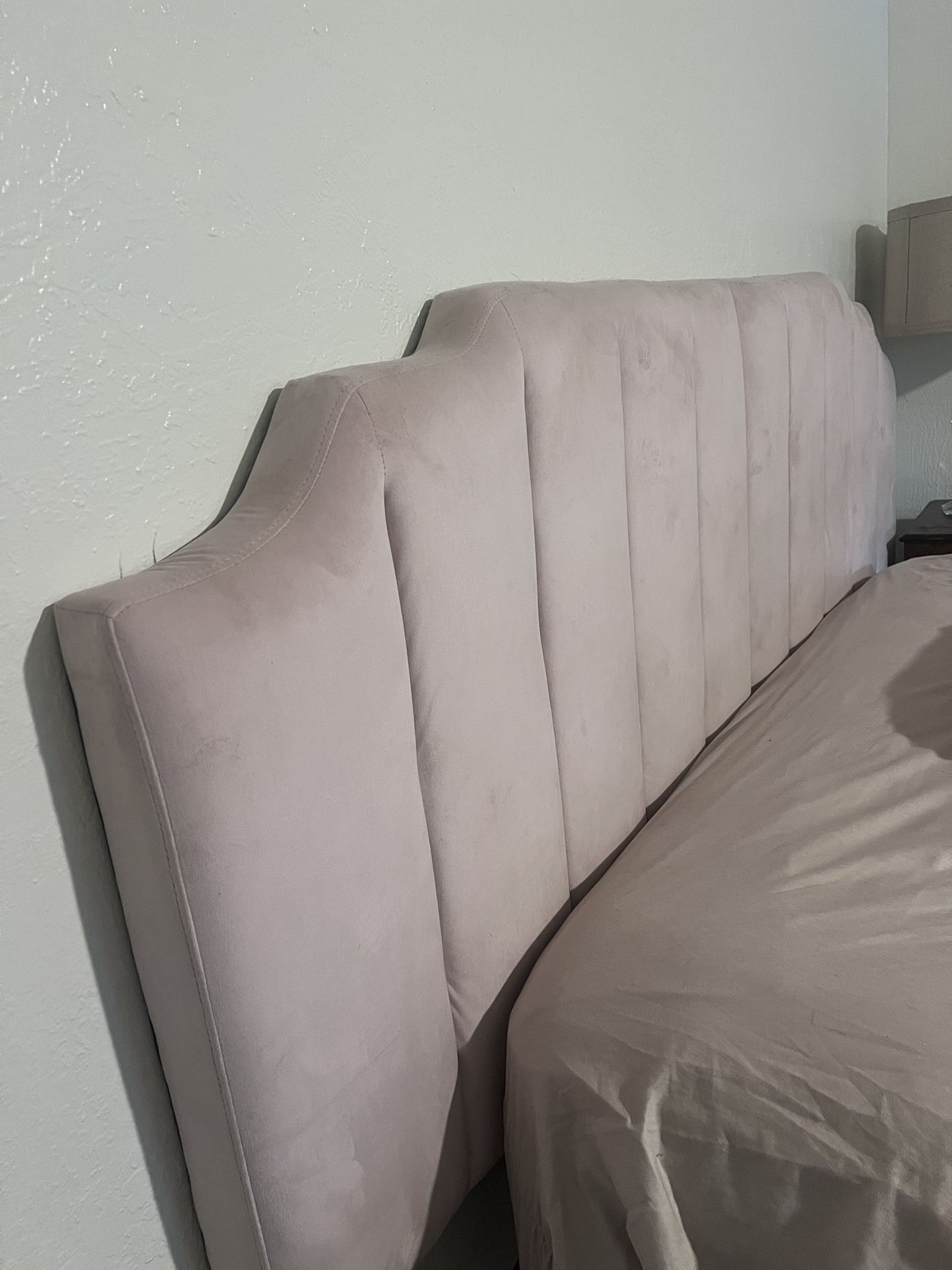 King Headboard Blush Pink
