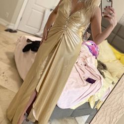 Evening Long Dress / Gold 