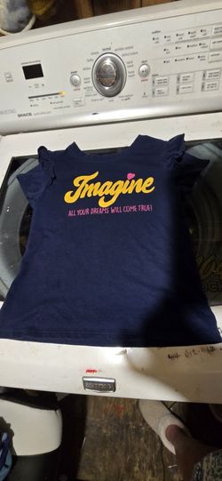 Girls Size 5 365Kids Blue imagine Flutter Sleeve Shirt