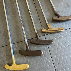 5 Bullseye Vintage Brass Putters