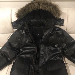 Brand New Mens, size SMALL,  -  black - Phat Farm Puffer Jacket Coat