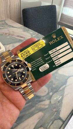 Rolex Submariner 40mm, two tone , black dial ref: 116613N