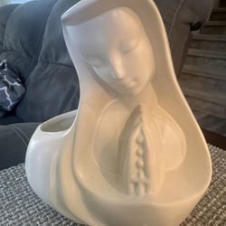 Vintage Virgin Mary Madonna Planter