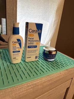Cera Ve facial moisturizing lotion and only night retinol moisturizer
