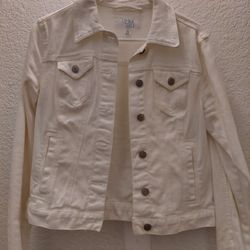 White Denim Jacket Size Small