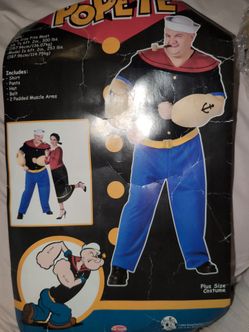 S103) Plus size costume Popeye One size 6'2 Halloween