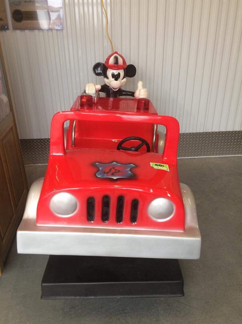 Mickey Fire Truck Kiddie Ride! Arcade game