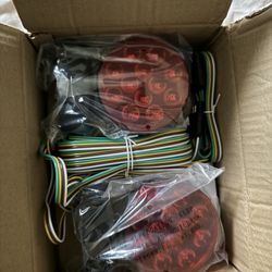 12V LED Magnetic Towing Light Kit for Boat Trailer RV Truck - Magnetic Strength 55 Pounds