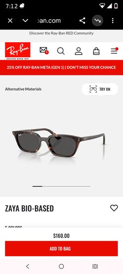 Zaya Bio-Based sunglasses.