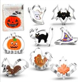 Halloween Thanksgiving Fall Cookie Cutter Set-3 Inches-8 Piece