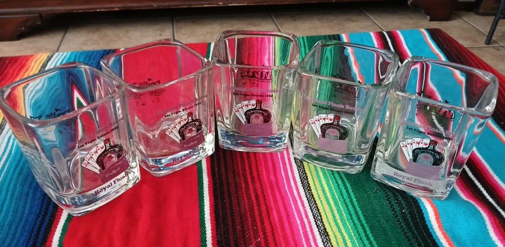 1992 Las Vegas National Finals Rodeo shot glasses