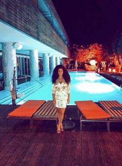 White satin dress