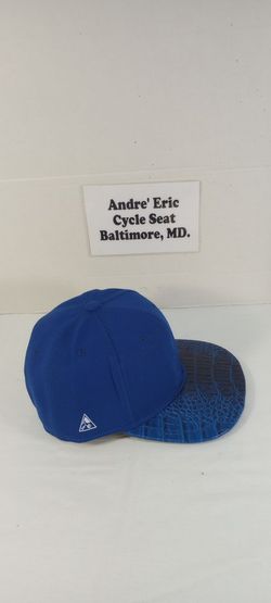 New! Custom Blue Faux Alligator Brim