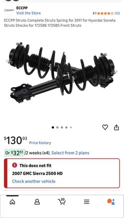 ECCPP Struts Complete Struts Spring for 2011 for Hyundai Sonata Struts Shocks for 172(contact info removed)85 Front Struts