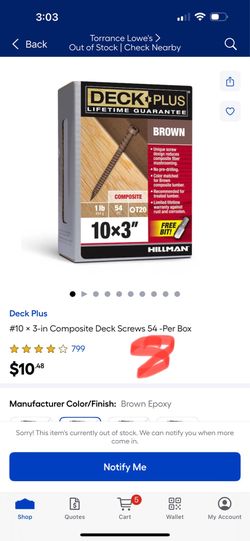 Deck Plus #10 × 3-in Composite Deck Screws 54 -Per Box