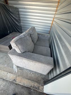 Gray Loveseat / Small Sofa – Approx. 60” Wide