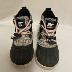 Girls 2 Sorel Out N About Waterproof Rain Snow Boots High Top 