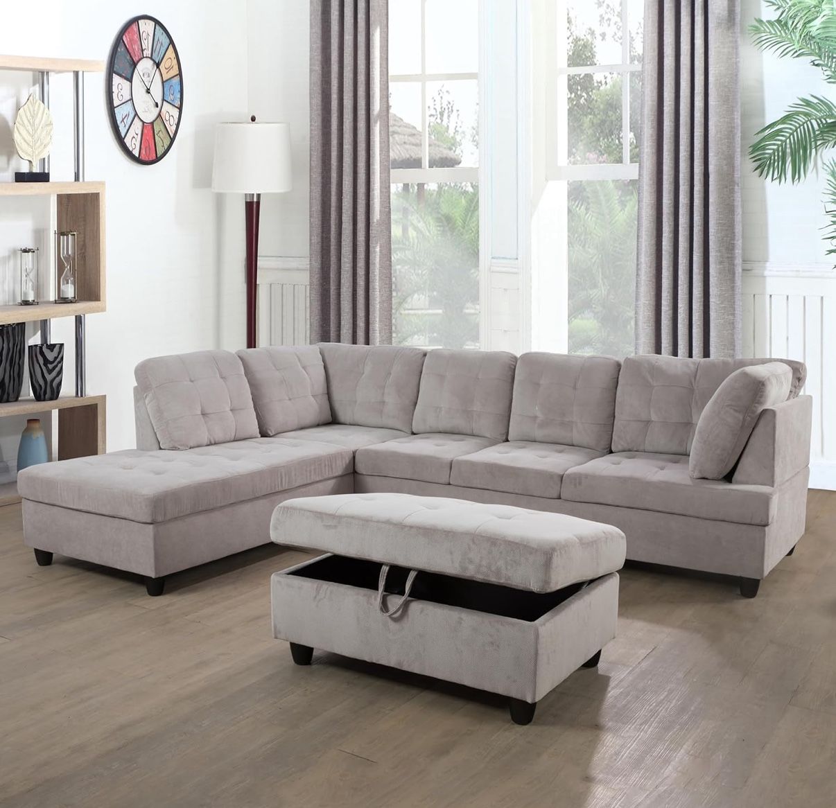 Brand New Sectional Couch Set And Ottoman
